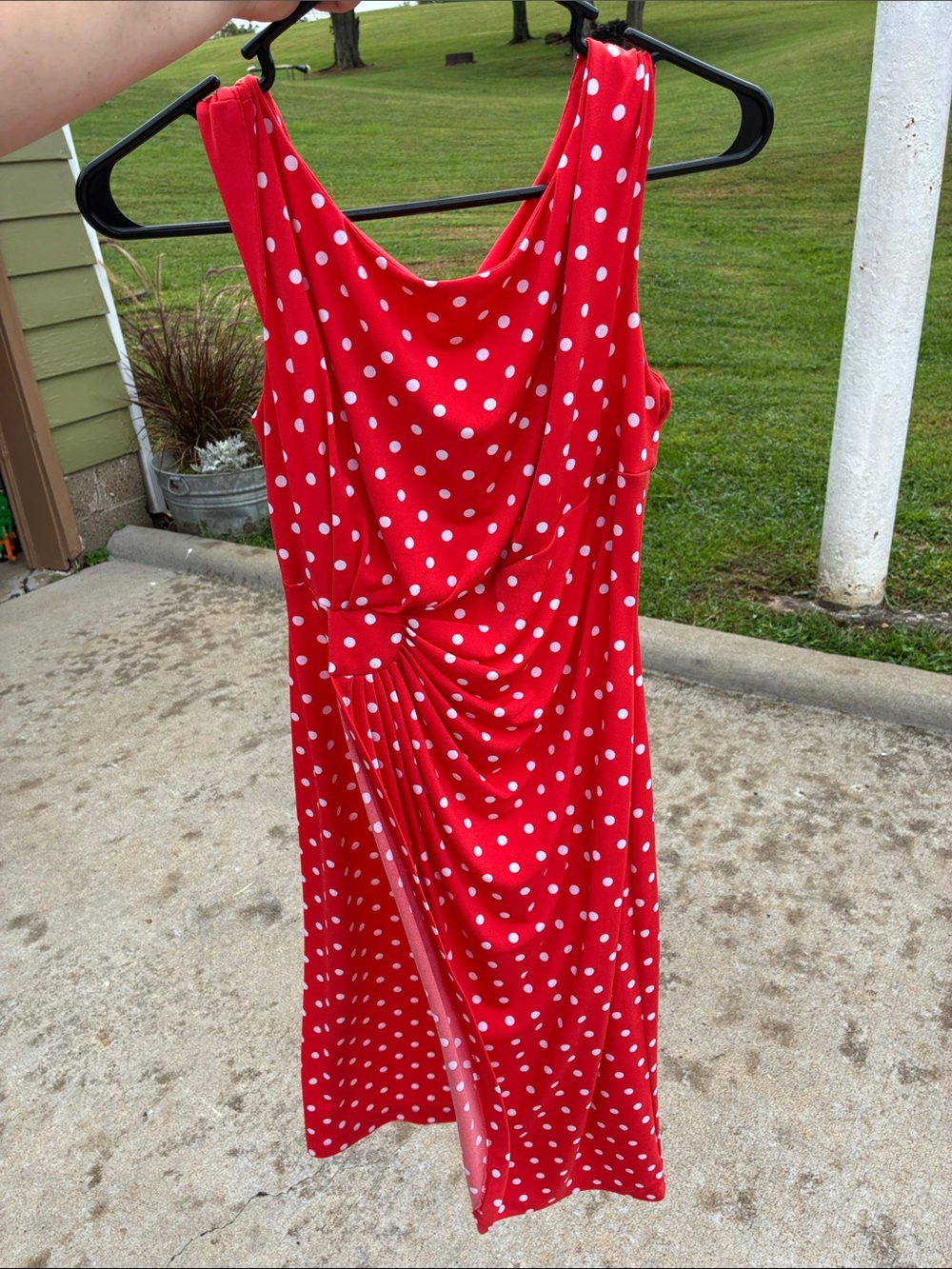 Dress Barn Red Polka Dot Midi Dress